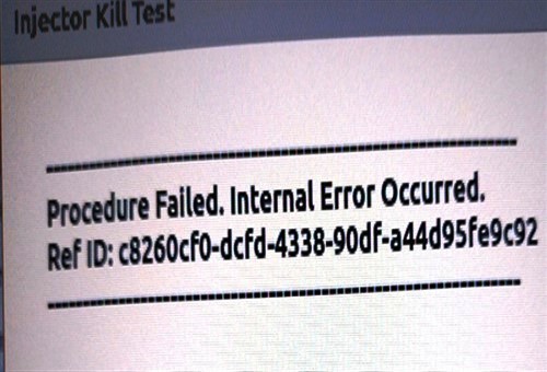 ECU error message 2