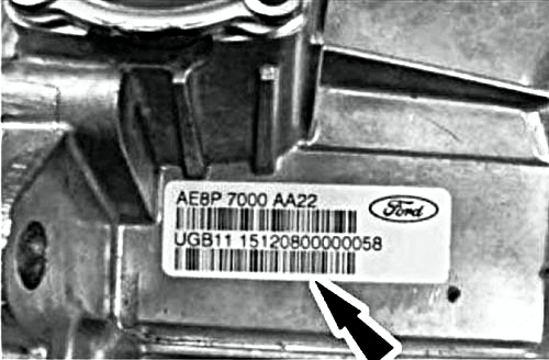 Ford valve body ID label