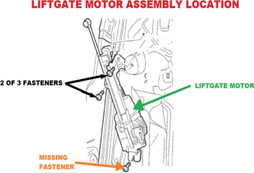 Lift motor location